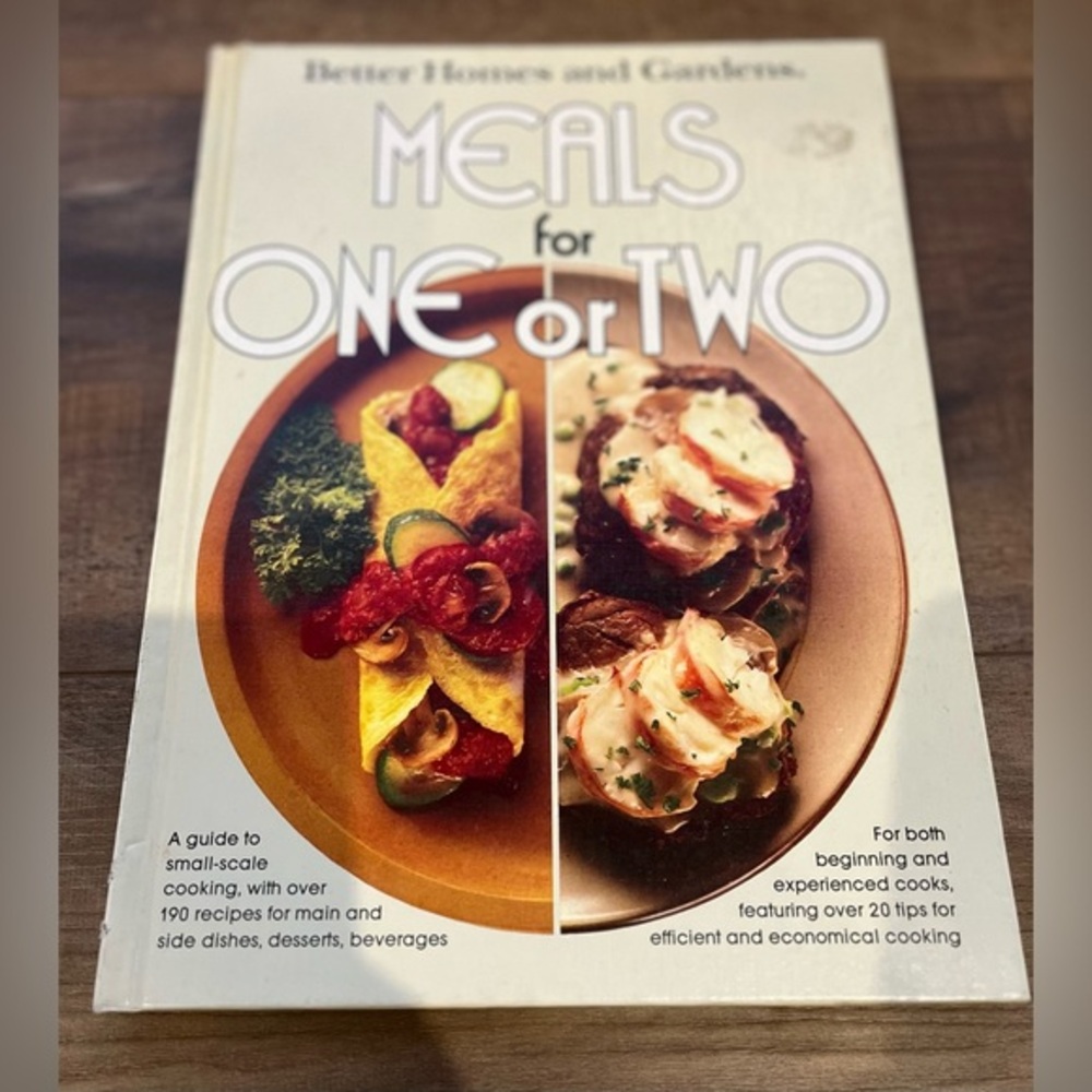 Vintage 1978 Better Homes & Garden‎ Meals for Two Cookbook.